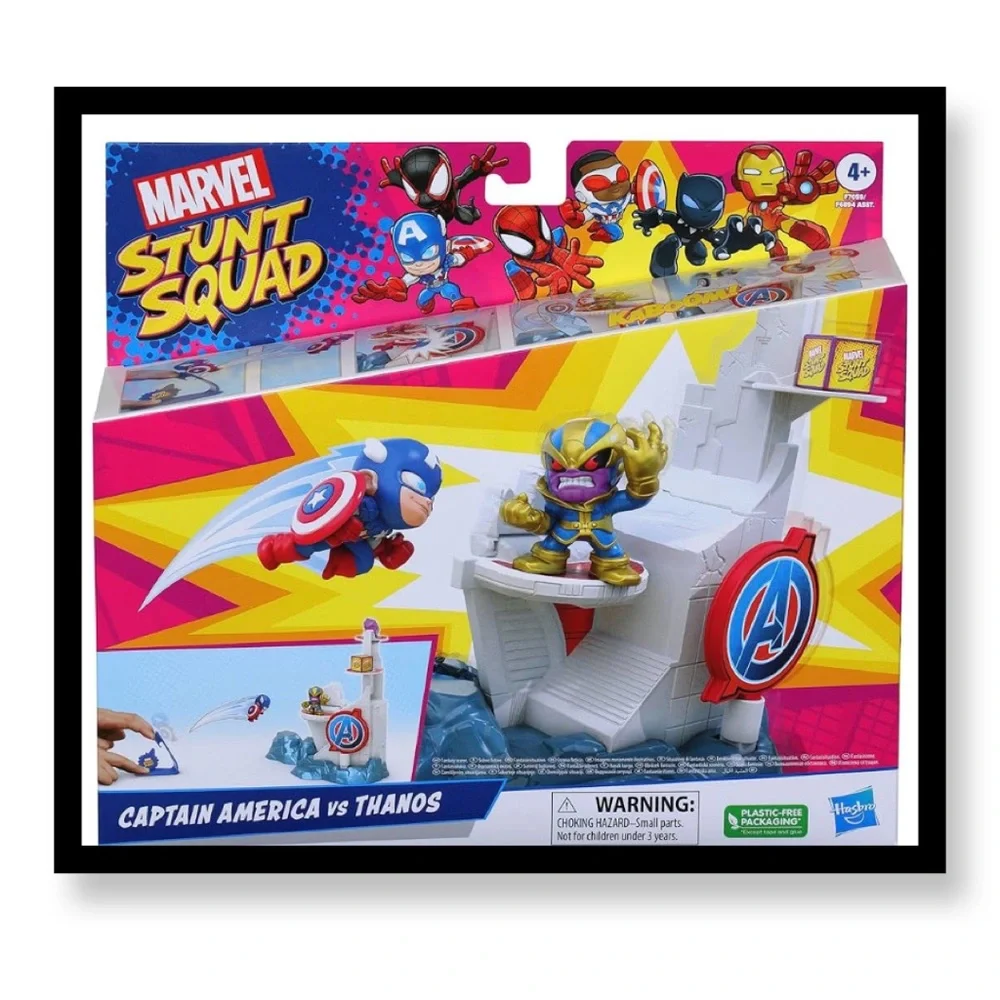 (New in box) Marvel Stunt Squad Action Playset - Captain America vs Thanos
